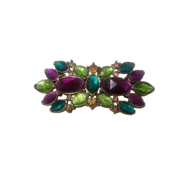 Vintage Monet Signed Acrylic Gemstone Brooch (A4905) - Picture 1 of 6